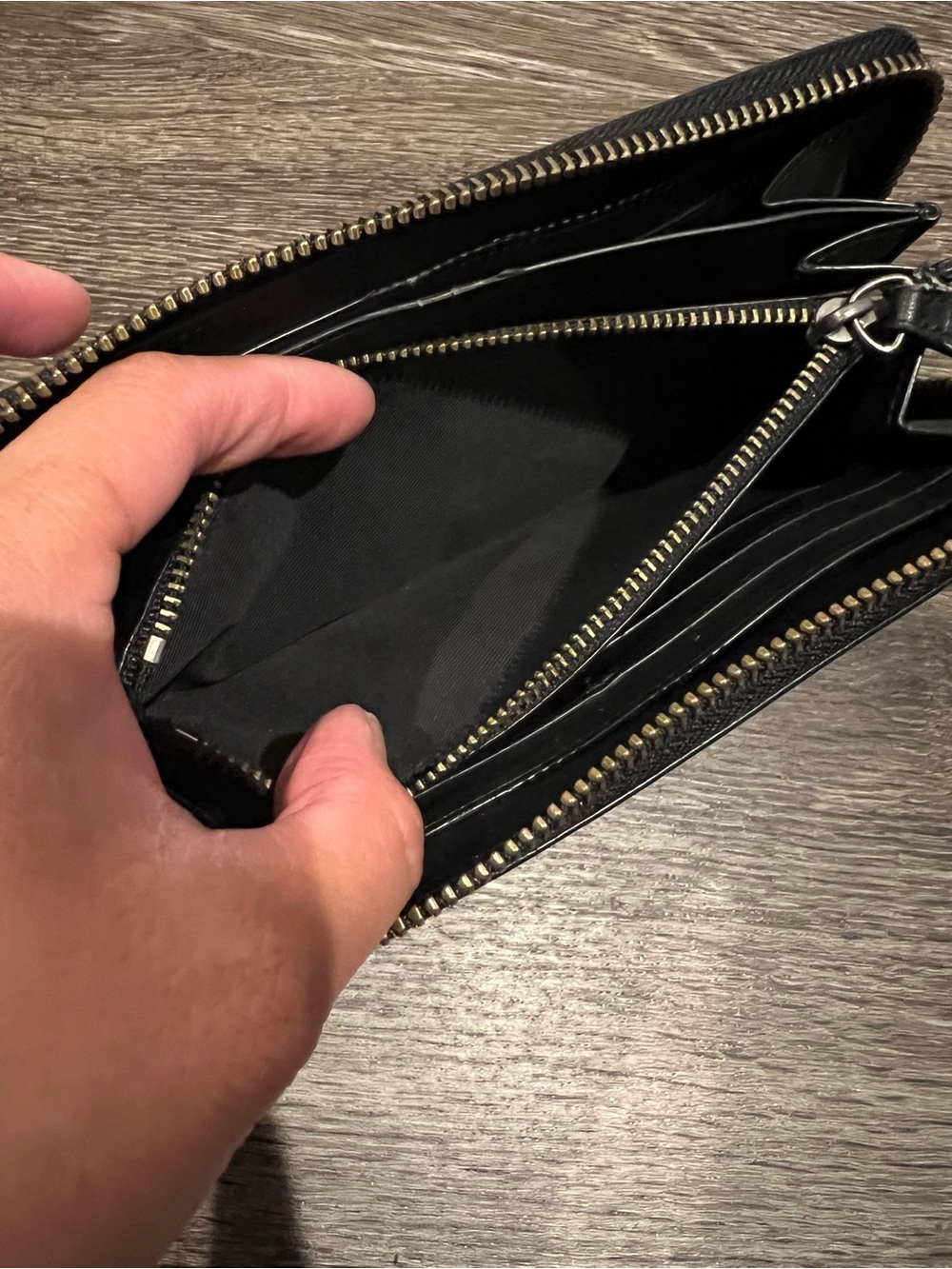 Coach F75222 Zip-Around Perforated Leather Wallet in Blue - Picture 11 of 16